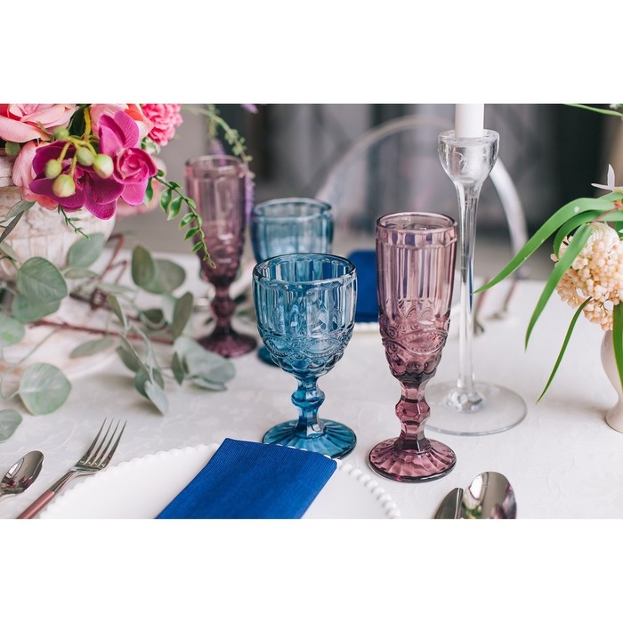 Бокал из стекла для шампанского Magistro &laquo;Ла-Манш&raquo;, 160 мл, цвет розовый