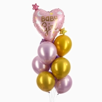 Набор шаров &laquo;Baby girl&raquo;, латекс, фольга, 10 шт.