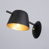 Бра "Фирс" Е27 40Вт черно-золотой 15х28х22 см Бра "Фирс" Е27 40Вт черно-золотой 15х28х22 см