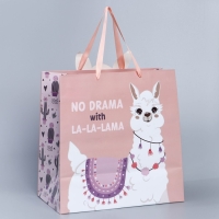 Пакет подарочный, упаковка, «Лама», 30 х 30 х 15 см Пакет подарочный, упаковка, «Лама», 30 х 30 х 15 см