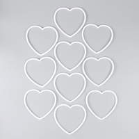 Основа для изготовления ловца снов &laquo;Сердце&raquo;, набор 10 шт., размер 1 шт. &mdash; 14,5 &times; 14,5 &times; 0,53 см