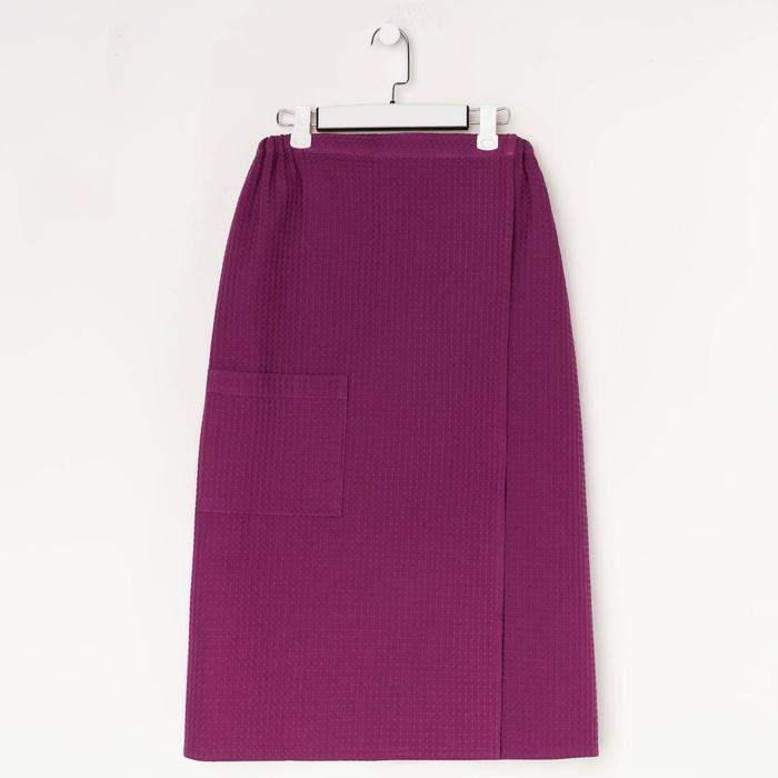 Полотенце банное Этель &laquo;Парео&raquo; с карманом 80*140 см. цв. темная сирень, 100% хл, вафля 240 г/м2