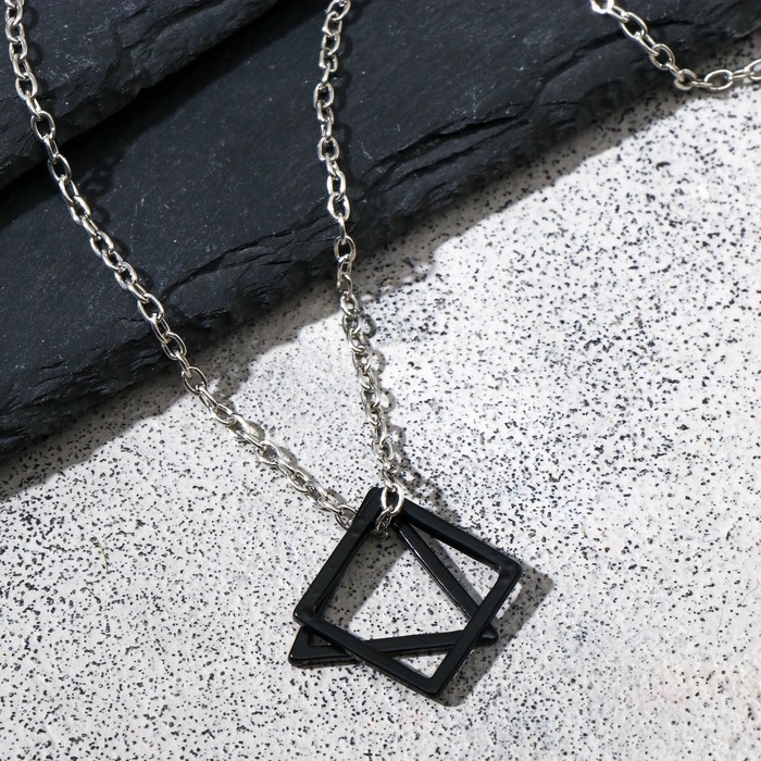 Кулон унисекс &laquo;Геометрия&raquo;, цвет чёрный, 62 см