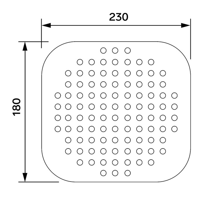 Лейка стационарная ZEIN Z422, 1 режим, прямоугольная, пластик, белый/хром