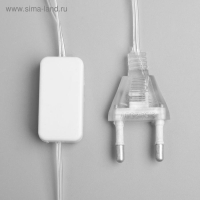 Светодиодная верхушка на ёлку &laquo;Звезда белая&raquo; 16 см, 10 LED, провод 2 метра, 220 В, свечение мульти