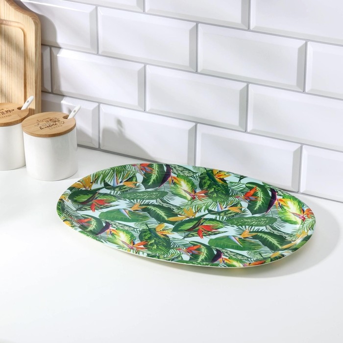 Поднос пластиковый &laquo;Сладости&raquo;, 38&times;28&times;2,5 см, цвет МИКС