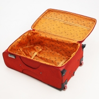 Чемодан большой 95 л (L), отдел на молнии, с расширением, кодовый замок, 3 колеса, 2 наружных кармана, цвет красный Чемодан большой 95 л (L), отдел на молнии, с расширением, кодовый замок, 3 колеса, 2 наружных кармана, цвет красный