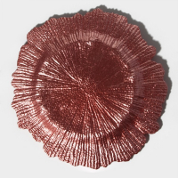 Тарелка - блюдо подстановочное Magistro &laquo;Сияние&raquo;, d=33 см, цвет розовый