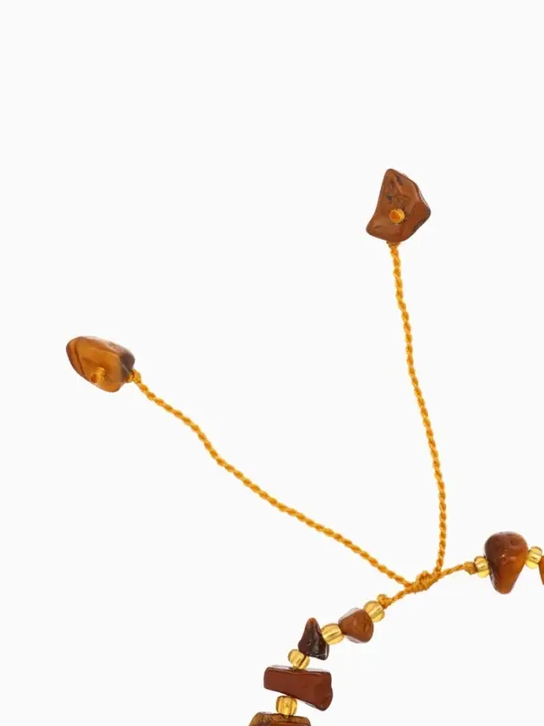 Браслет, длина 16 см, цв. коричневый, золотой