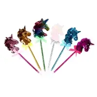 Ручка &laquo;Единорог&raquo;, с пайетками, синие чернила, МИКС