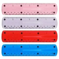 Линейка Calligrata 15 см, гибкая, силикон, МИКС