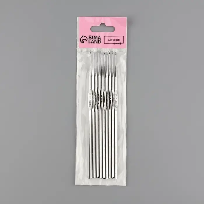 Крючок для вязания, железный, d=0.5 мм, 12.5 см