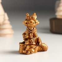 Фигурка полистоун &laquo;Бронзовый дракон в шарфике с монетами&raquo;, 4.8&times;4.3&times;6 см, МИКС