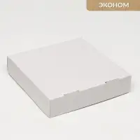 Коробка для пирога, белая, 23&times;23&times;5 см
