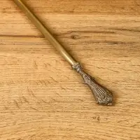 Ложка для обуви &laquo;Блеск&raquo;, латунь, 35 см