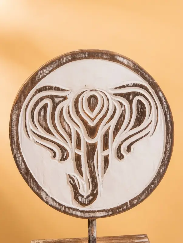 Сувенир на подставке "Голова слона" дерево 25х10х32 см