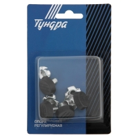 Опора регулируемая ТУНДРА, d=23 мм. М8х10 мм, цвет черный 4 шт.