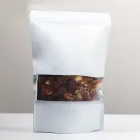 Пакет дой-пак, матовый, белый с окном, 14 х 20 х 4 см