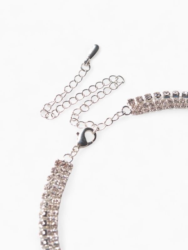 Набор 2 предмета: колье-чокер, серьги "Блеск", цвет белый в серебре