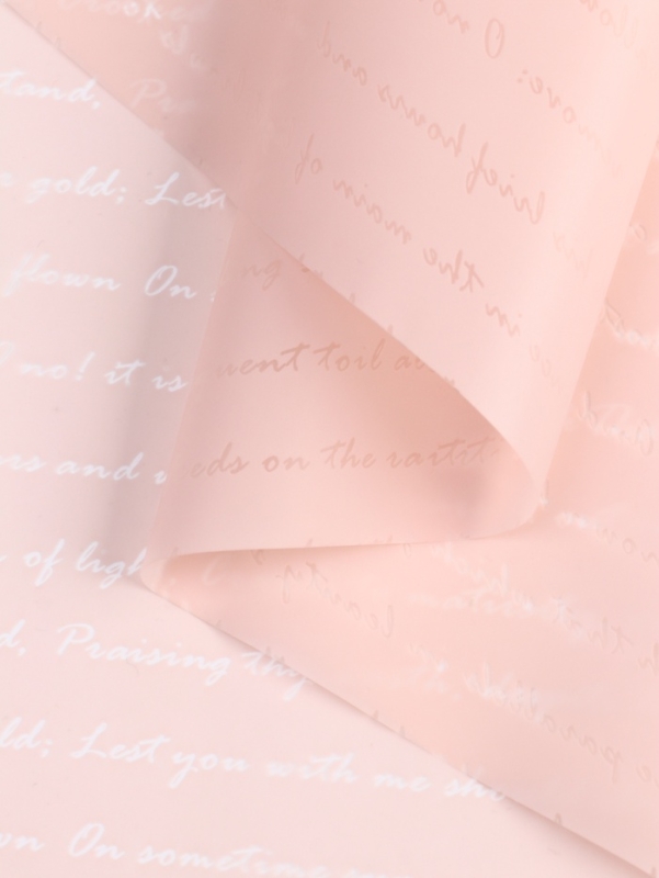 Пленка для цветов &laquo;Послание&raquo;, пудра, 57 см &times; 10