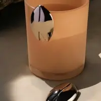 Серьги металл "Тюльпан" цветок, цвет серебро