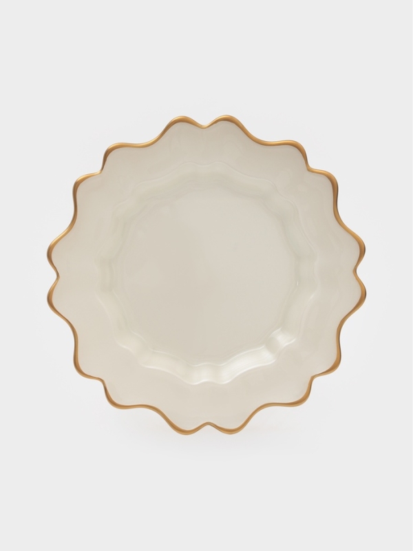 Тарелка обеденная "Rosella" 21 см, цвет белый