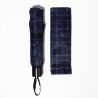 Зонт механический &laquo;Клетка&raquo;, 4 сложения, 10 спиц, R = 52/60 см, D = 120 см, цвет МИКС