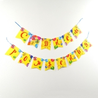 Гирлянда бумажная на ленте &laquo;С днём рождения&raquo;, весёлые шары