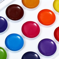 Акварель 18 цветов, ErichKrause Safari, с УФ защитой яркости, без кисти, пластиковая коробка, европодвес