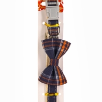 Ошейник "Джентельмен в клеточку", 40 х 1,5 см, коричневый