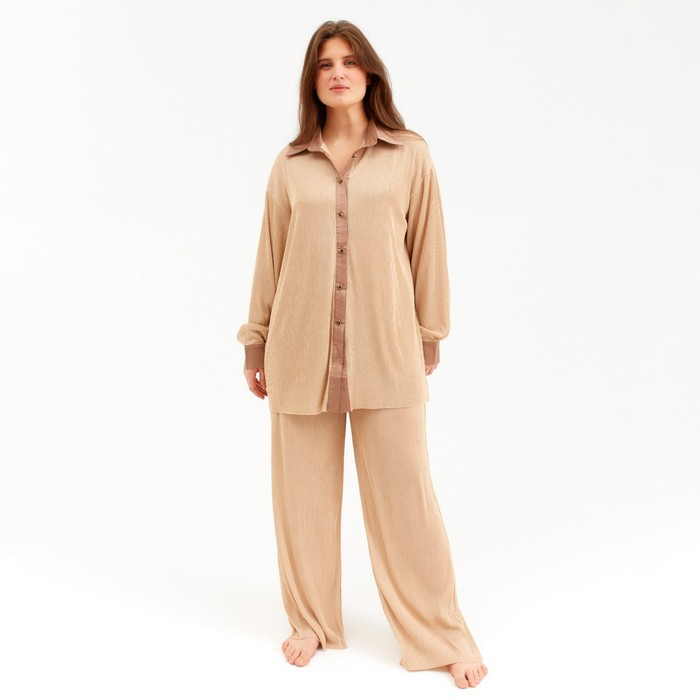 Костюм женский MINAKU: Casual Collection цвет кофе, р-р 52