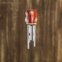 Музыка ветра "Сова с сердечком" дерево, металл 5х5х40 см Музыка ветра "Сова с сердечком" дерево, металл 5х5х40 см