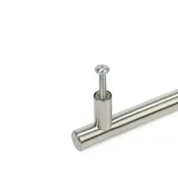 Ручка рейлинг ТУНДРА, нерж. сталь, d=12 мм, м/о 64 мм, цвет никель, фасовка 50