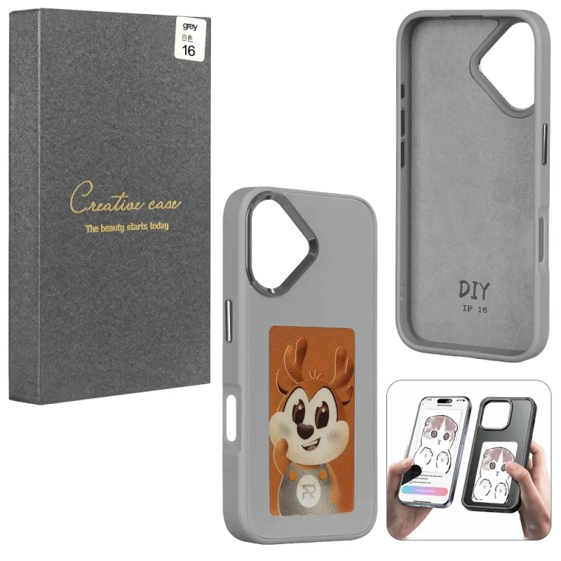 Чехол iPh 16 Gray с проекцией