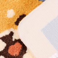 Коврик Доляна &laquo;Корги&raquo;, 40&times;60 см, микрофибра, синий