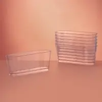 Креманка пластиковая одноразовая овальная &laquo;Лимончелло&raquo;, 100 мл, прозрачная