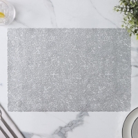 Салфетки сервировочные на стол Доляна &laquo;Соломка&raquo;, 30&times;45 см, 4 шт, серебряные