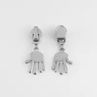 Бегунок для молнии &laquo;Спираль&raquo;, №7, &laquo;Ладонь&raquo;, 10 шт., цвет никель