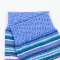 Носки женские, цвет голубые полоски, размер 23-25