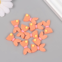 Декор для творчества пластик "Оранжевый хвост русалки" набор 12 шт 2,3х1,4 см