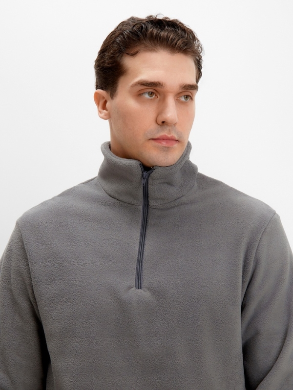 Джемпер флисовый мужской MINAKU: Fleece Soft цвет графит, р-р 46