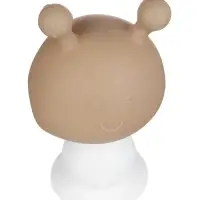 Прорезыватель силиконовый для зубов с погремушкой 3 в 1 M&B &laquo;Зайка&raquo;, бежевый