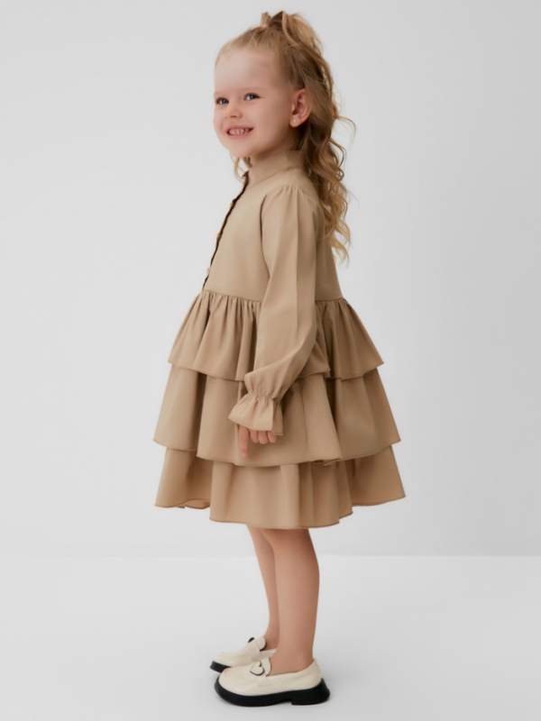 Платье для девочки MINAKU цвет бежевый, рост 104 см Платье для девочки MINAKU цвет бежевый, рост 104 см