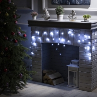 Гирлянда &laquo;Бахрома&raquo; 1.8 &times; 0.5 м, IP20, тёмная нить, 48 LED, свечение белое, 8 режимов, 220 В