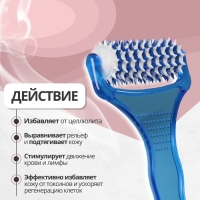 Массажёр «Рефлекс», 18 × 9 × 3 см, универсальный, с шипами, цвет синий/белый Массажёр «Рефлекс», 18 × 9 × 3 см, универсальный, с шипами, цвет синий/белый