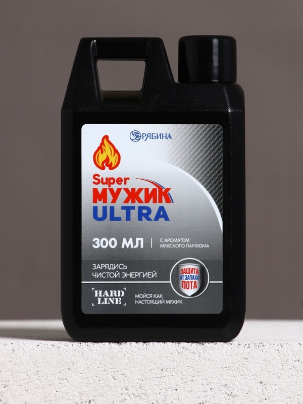 Гель во флаконе канистра "Super мужик ultra", 300 мл, аромат мужской парфюм