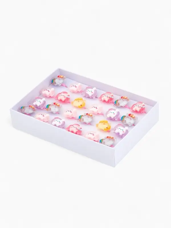 Кольцо &laquo;Выбражулька&raquo; зайчик, форма МИКС, цветное, безразмерное