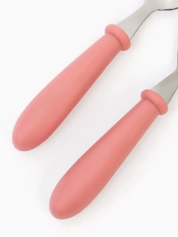 Набор детских столовых приборов в футляре: вилка, ложка Крошка Я розовый