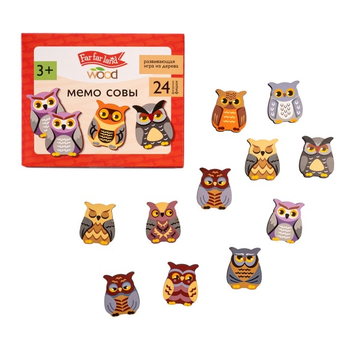 Игра настольная &laquo;МЕМО Совы. Far far land wood&raquo;, 24 шт.