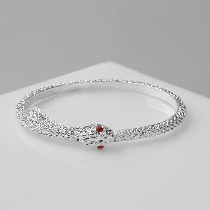 Браслет металл &laquo;Змея&raquo;, цвет серебро